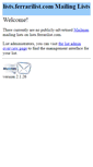 Mobile Screenshot of lists.ferrarilist.com
