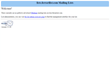 Tablet Screenshot of lists.ferrarilist.com